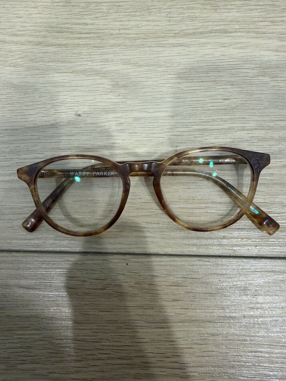 Warby Parker Butler N 269 48•18 140 eyeglasses Honey Tortoise Frames Only